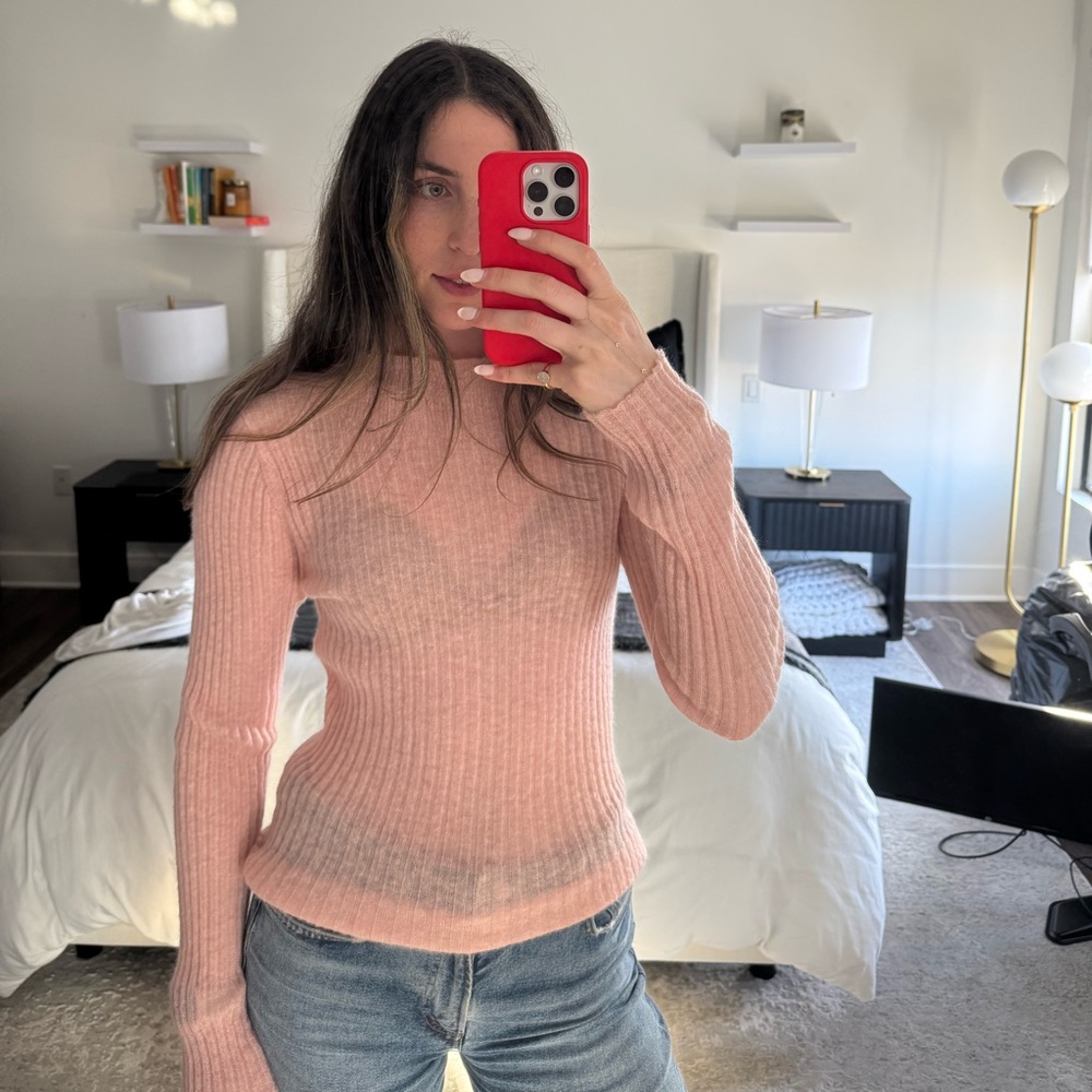 Rag & Bone Soft Pink Knit Top